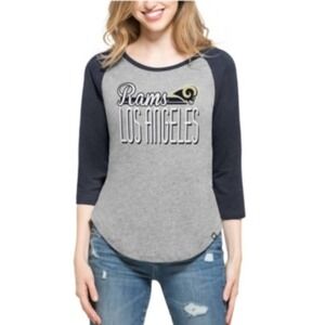 47 Brand Los Angeles Rams Raglan T-Shirt Small NWT